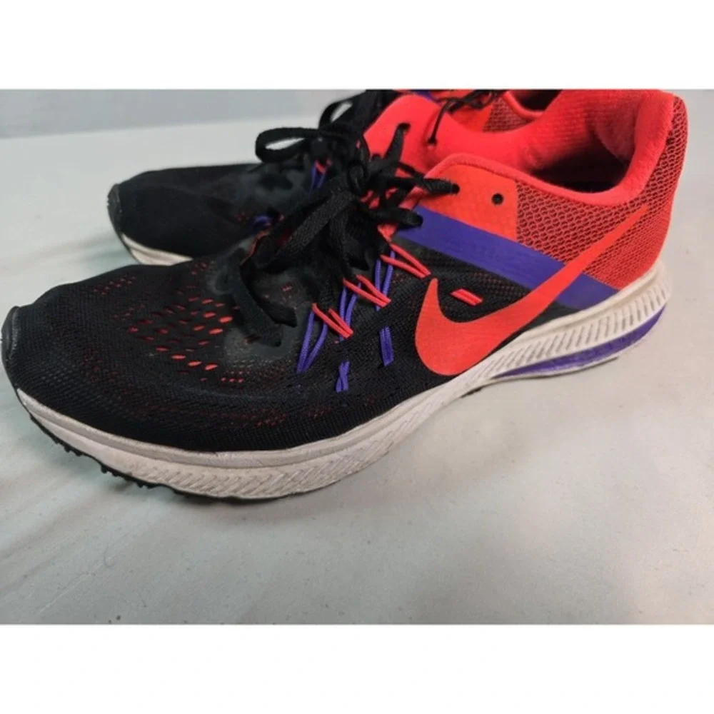 Womens Nike Running Shoes Zoom‎ Winflo 2 Black Red Athletic 807279-006 Size 8.5